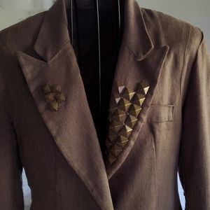 ★Fitted Stud trimmed Blazer/Jacket